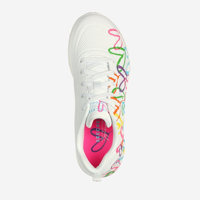 Skechers UNO LITE HEART HEARTS - White, combined - Sole