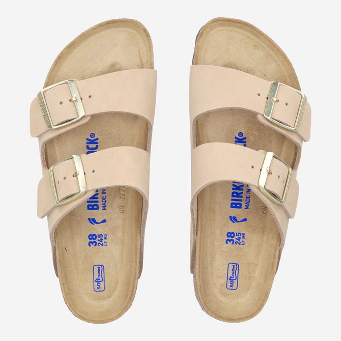 birkenstock ARIZONA SOFT FOOTBEDNUBUK - Beige - Sole