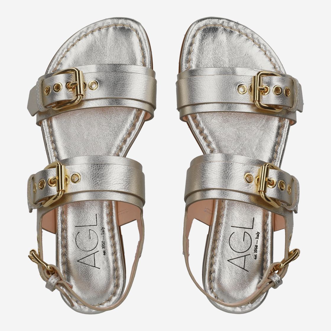 Attilio Giusti SUMMER MULTI BUCKLES - Beige, metallic - Sole