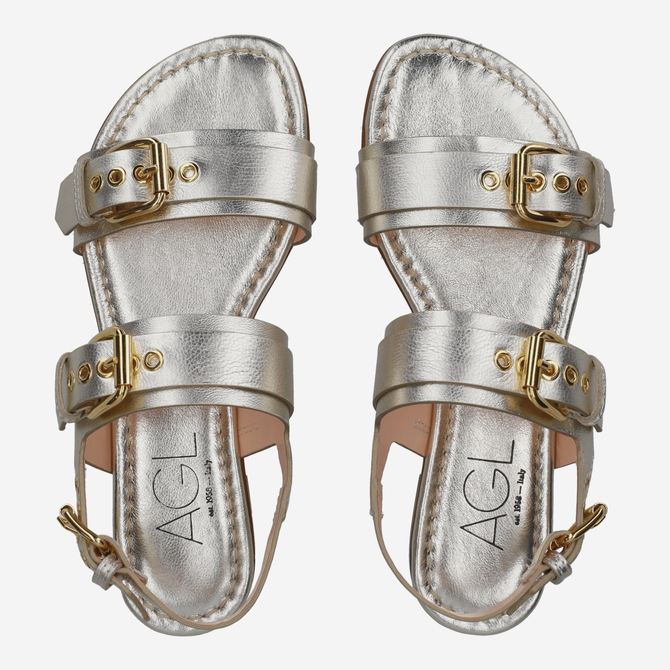 Attilio Giusti SUMMER MULTI BUCKLES - Beige, metallic - Sole