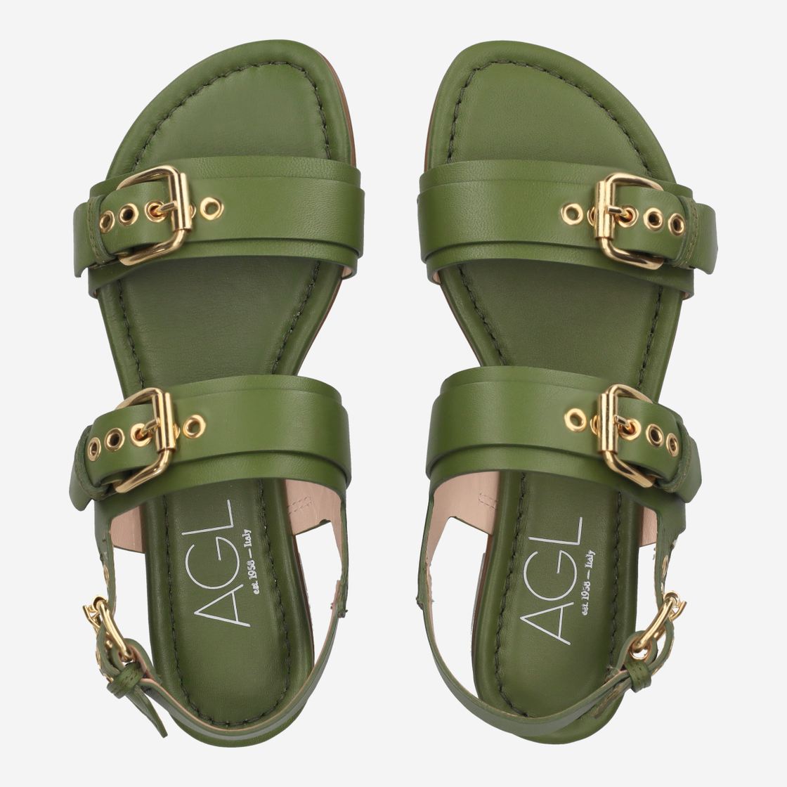 Attilio Giusti SUMMER MULTI BUCKLES - Green - Sole