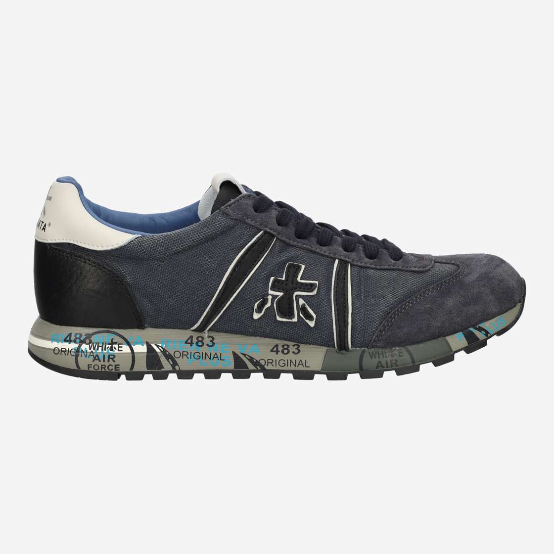 Premiata LUCY - Gray / Blue - Back view