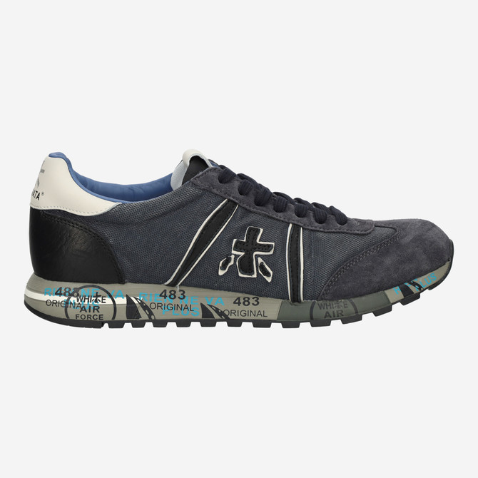 Premiata LUCY - Gray / Blue - Back view