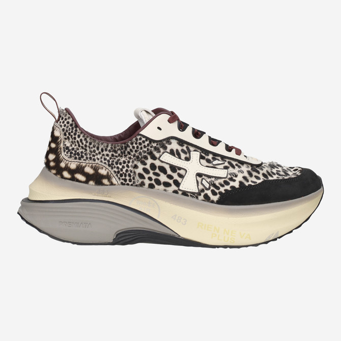 Premiata HILL - Black, combined - Back view