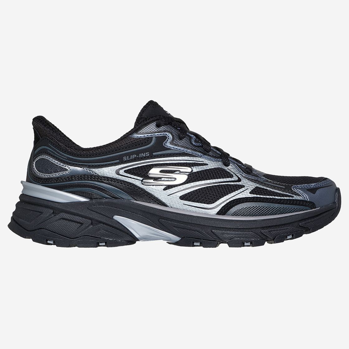 Skechers STAMINA - Black, combined - Back view
