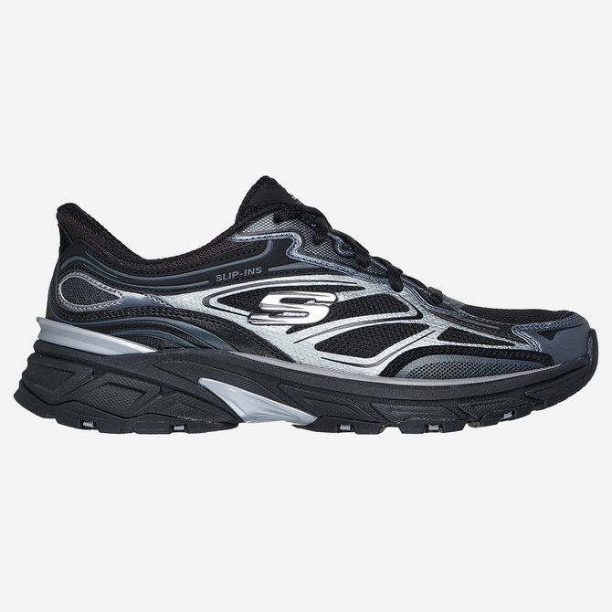 Skechers STAMINA - Black, combined - Back view