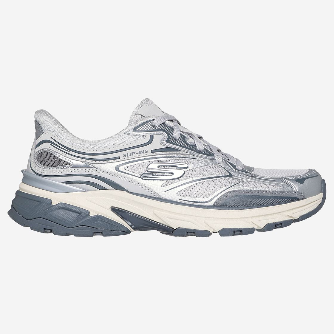 Skechers STAMINA - Silver - Rear view