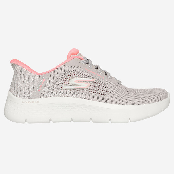 Skechers GO WALK FLEX - Gray/Pink - Rear view