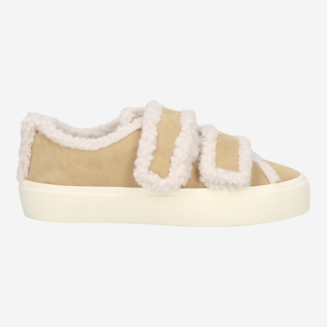 INUIKII SHEARLING LOW VELCRO - Brown - Back view