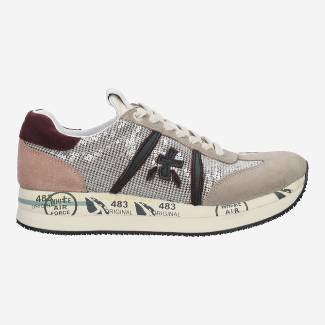 Premiata CONNY - Beige combined - Back view