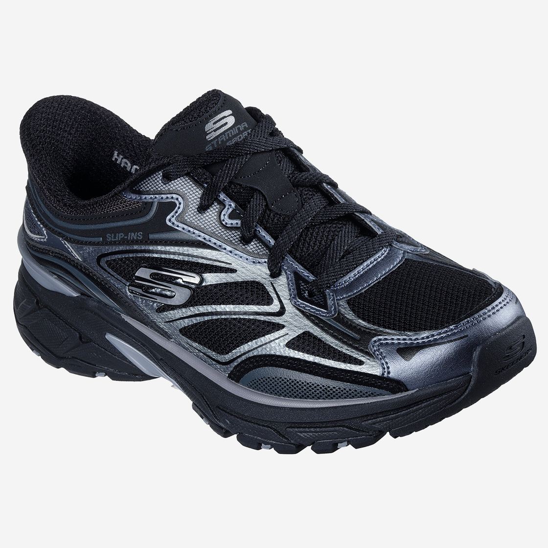 Skechers STAMINA - Black, combined - Front view