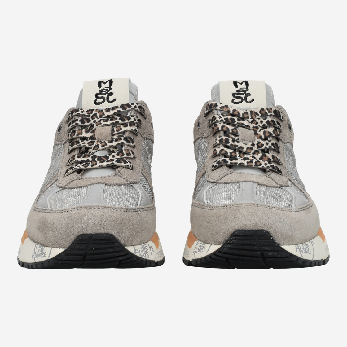 Premiata MASE - Gray, metallic - Front view