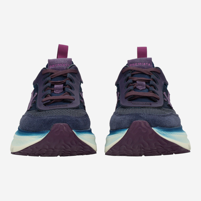 Premiata HILL - Blue, combined - Front view