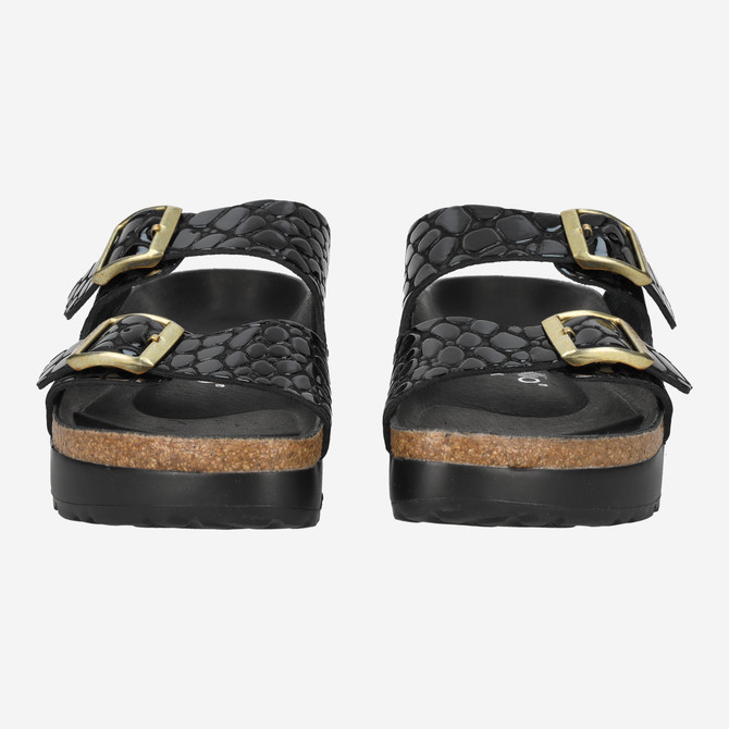 birkenstock ARIZONA PAP FLEXPLATFORM - Black - Front view