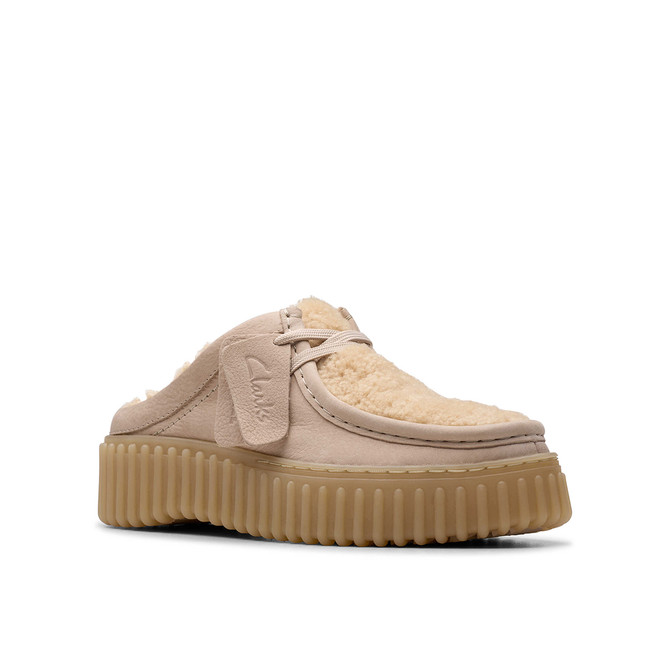 Clarks Torhill Mule - Beige - Front view