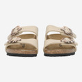 birkenstock ARIZONA FLOWER BUCKLE - Beige - Front view