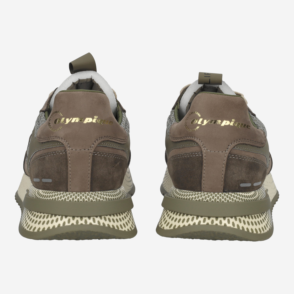 Philippe Model OLYMPIQUE LOW - Green combined - Side view