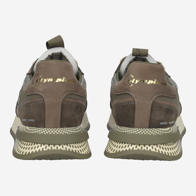 Philippe Model OLYMPIQUE LOW - Green combined - Side view