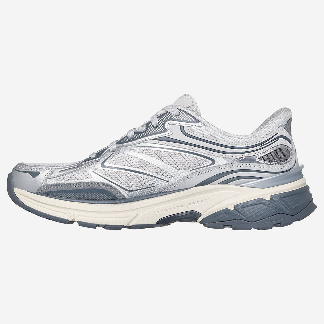 Skechers STAMINA - Silver - Side view