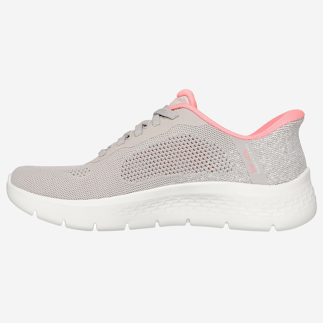 Skechers GO WALK FLEX - gray/pink - side view