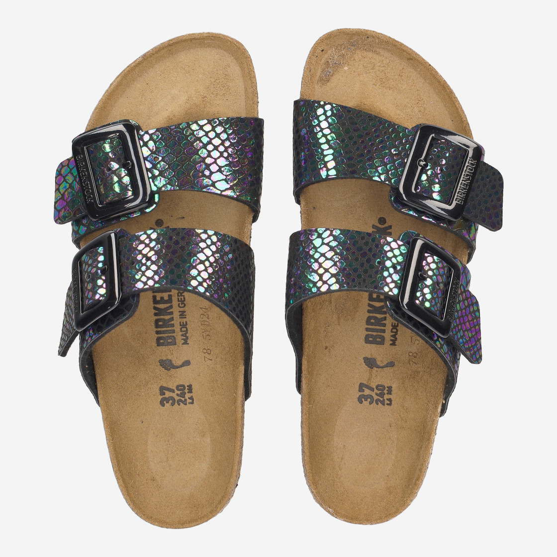 birkenstock SYDNEY CUSHION BUCKLE - black, combined - sole