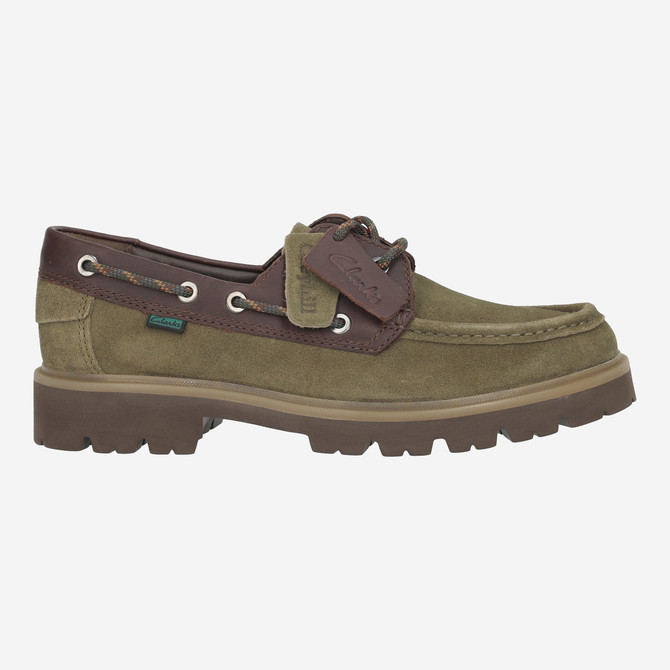 Clarks Cleyhill Boat - Green - Back view