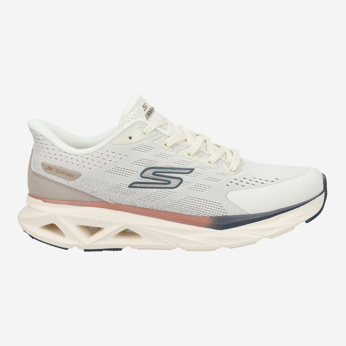 Skechers GLIDE STEP - White - Rear view