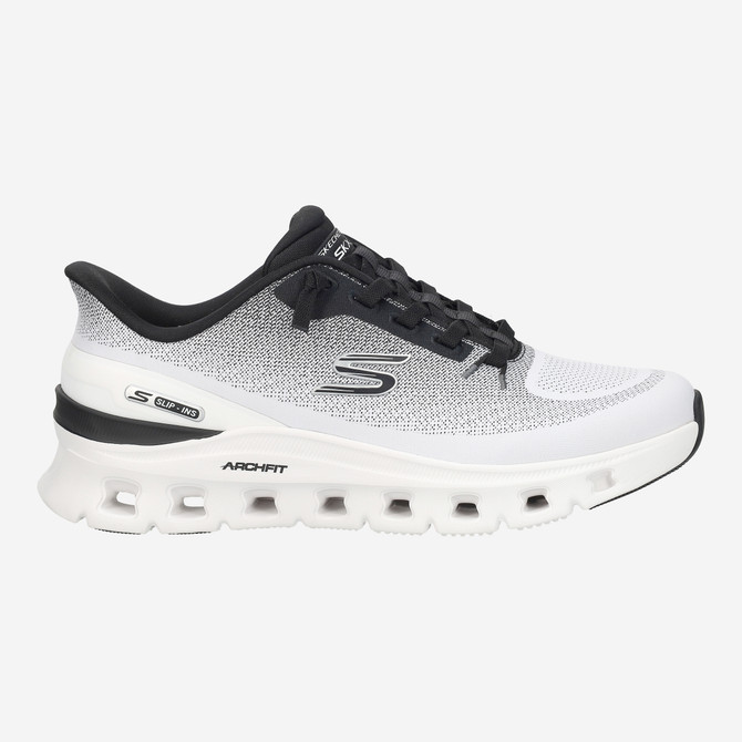 Skechers ARCH FIT GLIDE - White, combined - Rear view