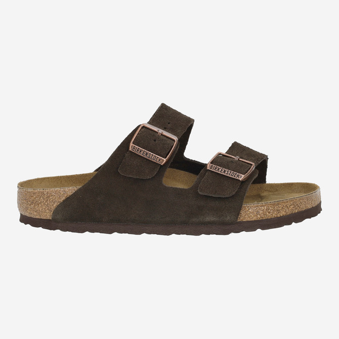 birkenstock ARIZONA SUEDE LEATHER - Brown, dark - Back view