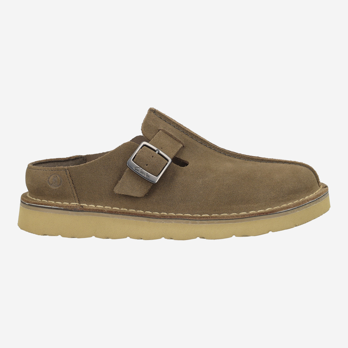 Clarks Solsbury Mule - Green/Brown - Back view