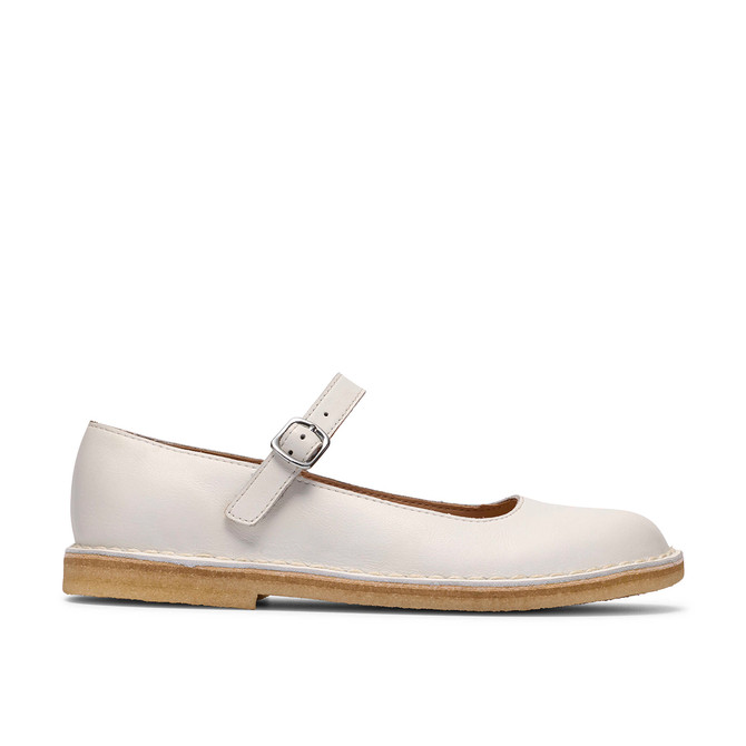 Clarks Desert Jane - White - Back view