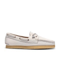 Clarks Godney Boat - White - Back view