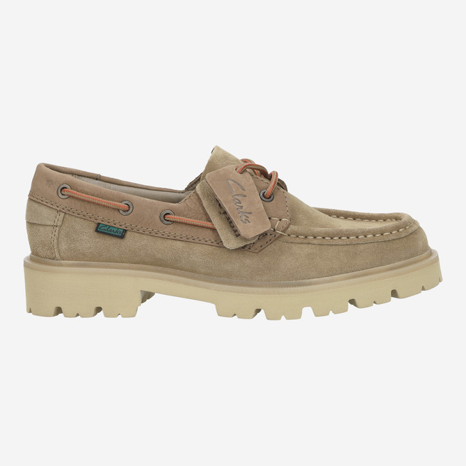Clarks Cleyhill Boat - Beige - Back view