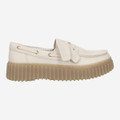 Clarks Torhill Boat - Beige - Back view