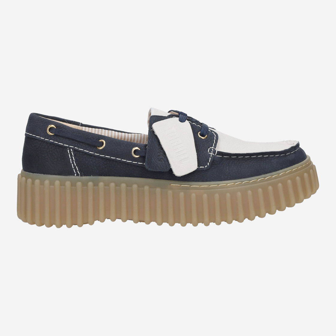 Clarks Torhill Boat - Blue, combined - Back view