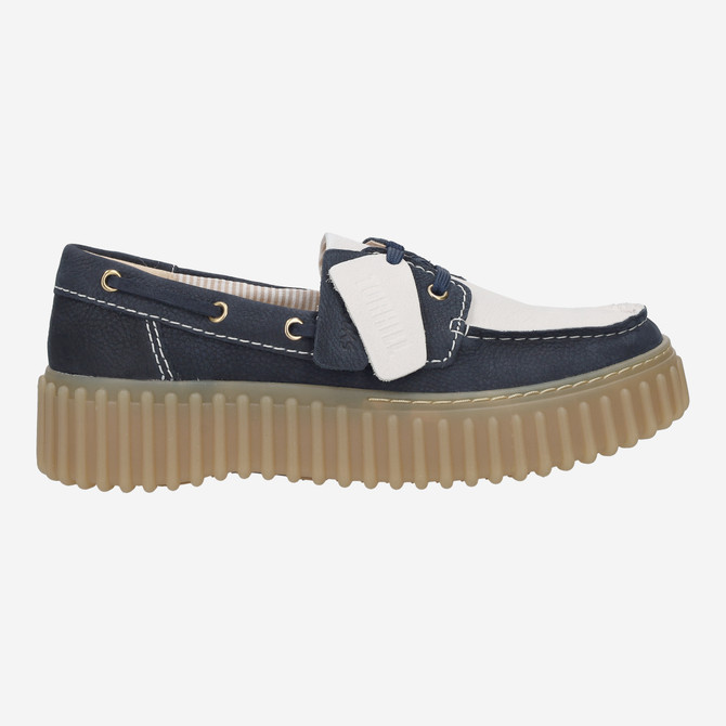 Clarks Torhill Boat - Blue, combined - Back view