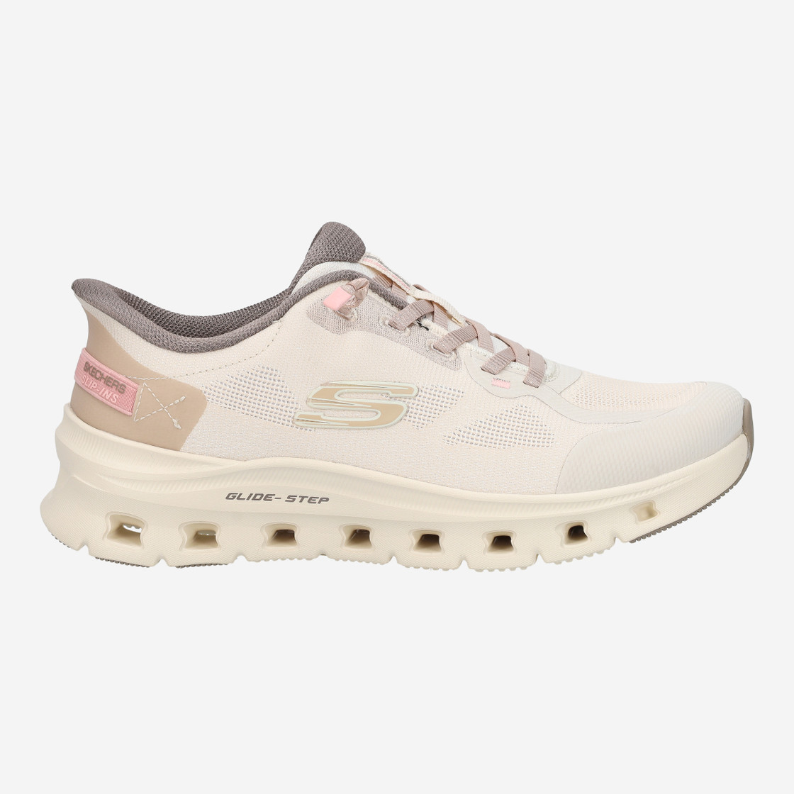 Skechers GLIDE STEP - Beige - Rear view