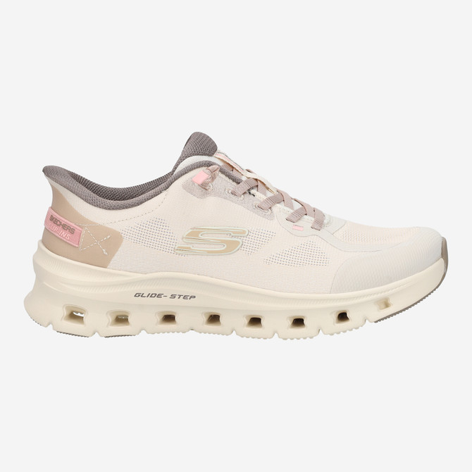 Skechers GLIDE STEP - Beige - Rear view