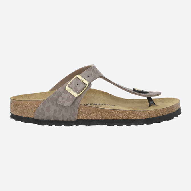 birkenstock GIZEH SYNTHETIQUE - Grau, Leo-Look - Rückansicht
