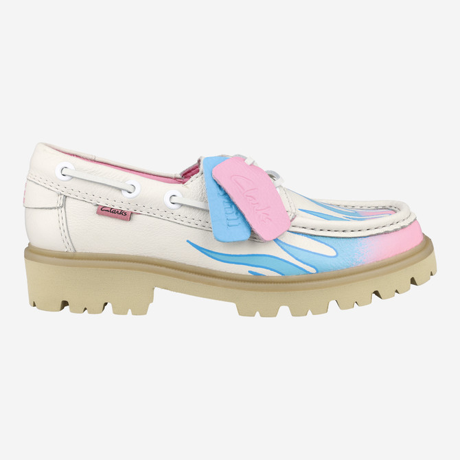 Clarks Cleyhill Fire x Bisous - Weiß,kombiniert - Rückansicht