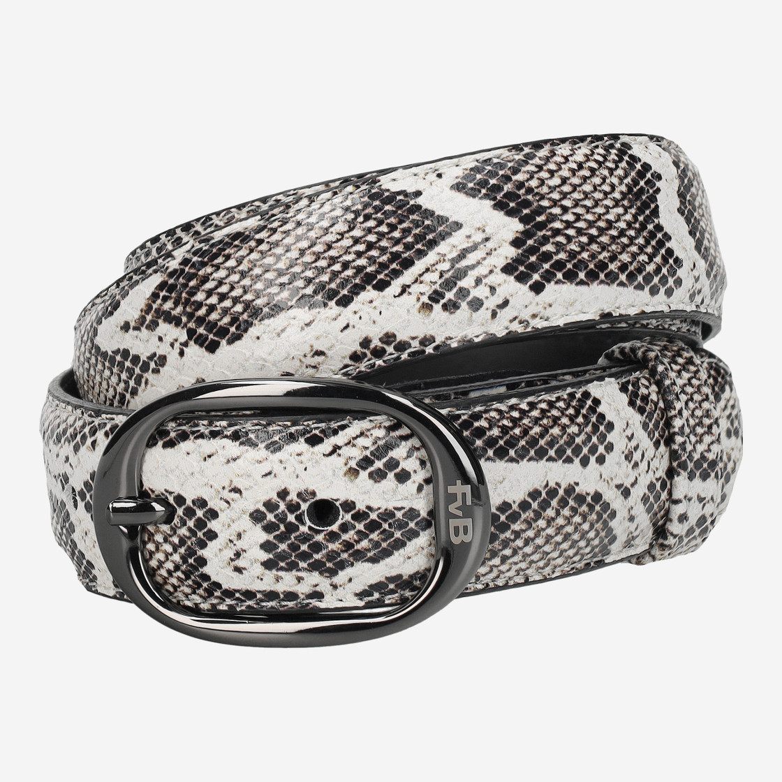 Floris van Bommel De Belter - Black / White (Reptile) - Front view
