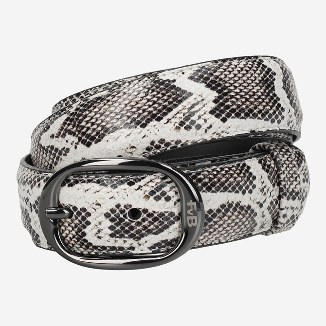 Floris van Bommel De Belter - Black / White (Reptile) - Front view