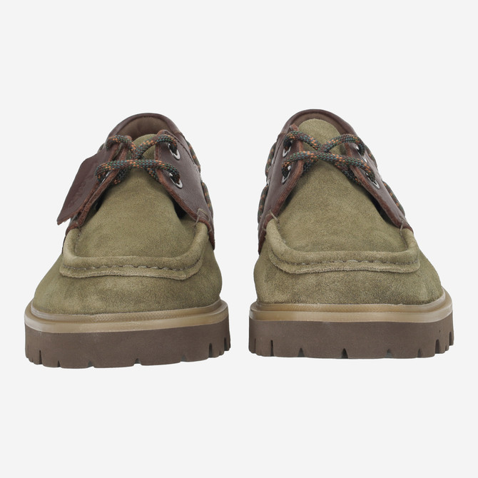 Clarks Cleyhill Boat - Green - Front view