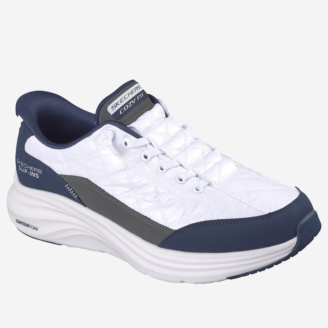 Skechers CONTOUR FOAM - White, Blue - Front view