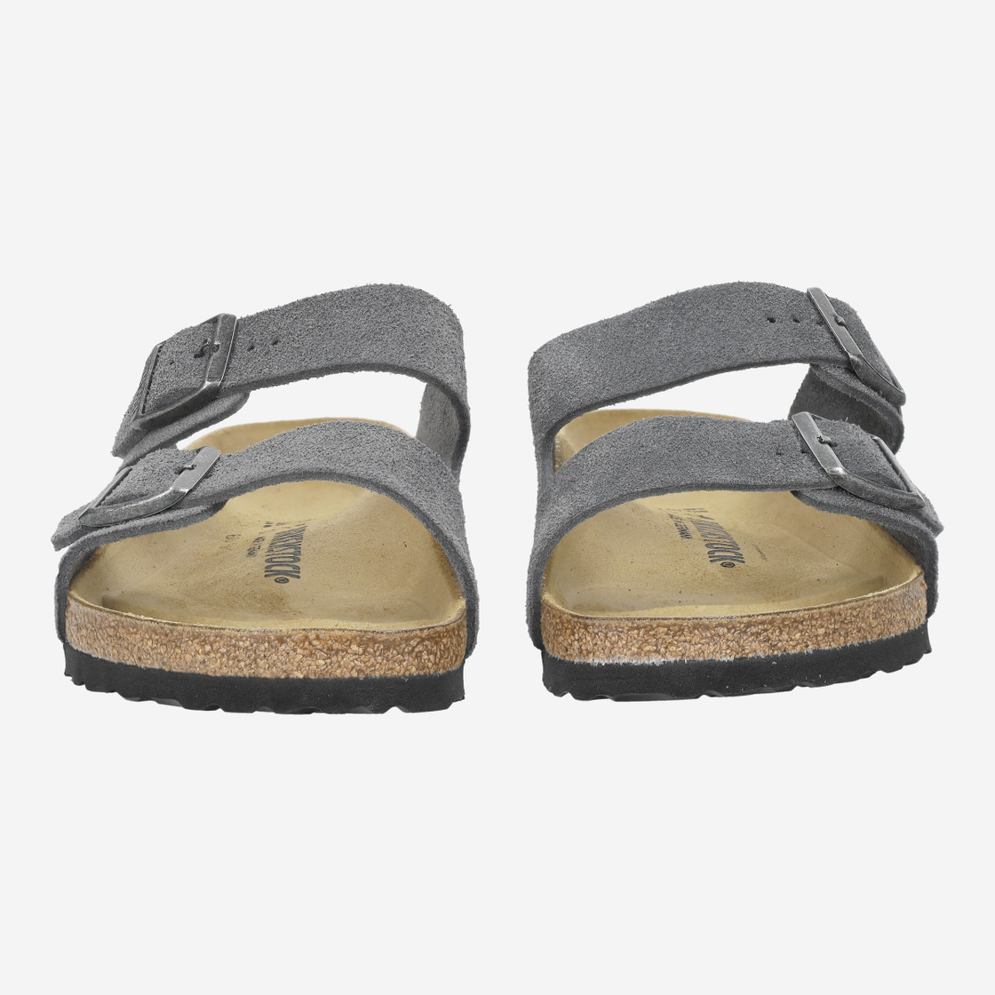 birkenstock ARIZONA SUEDE - Gray - Front view