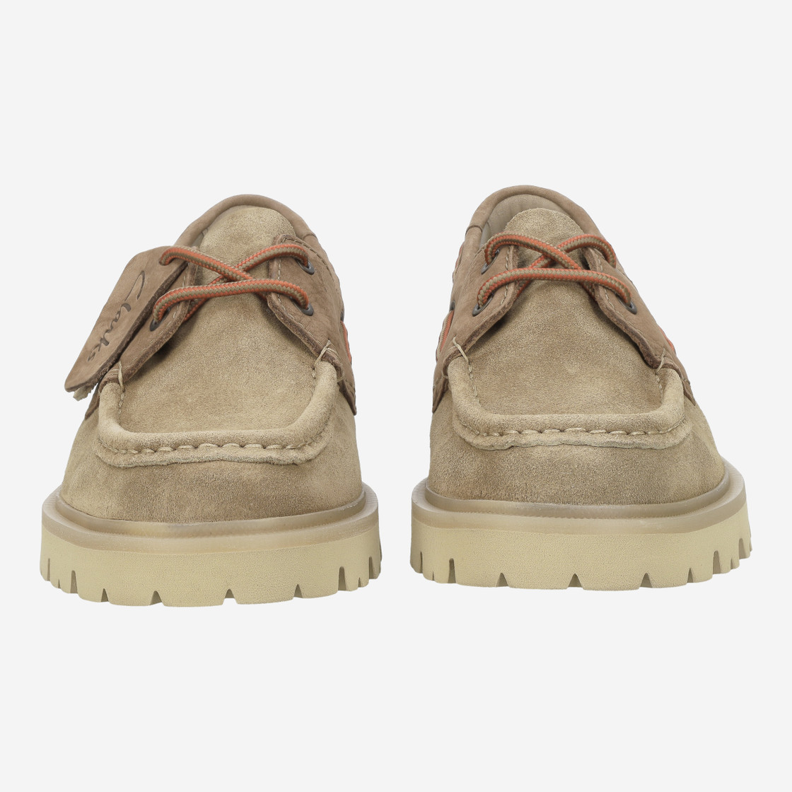Clarks Cleyhill Boat - Beige - Front view