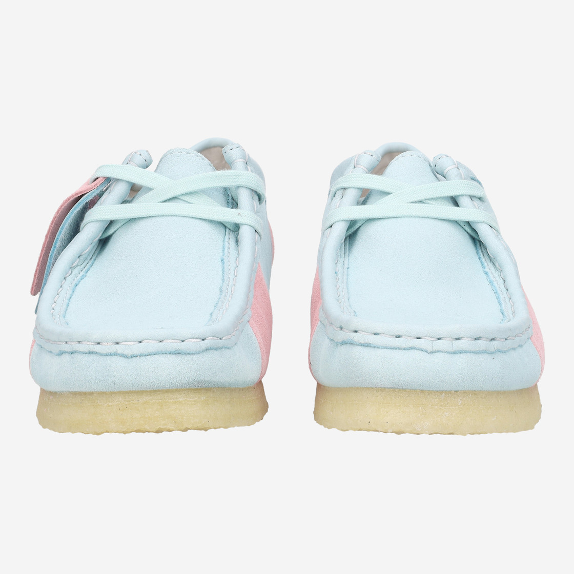 Clarks Wallabee - Blue, combined - front view