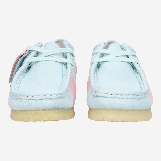 Clarks Wallabee - Blue, combined - front view