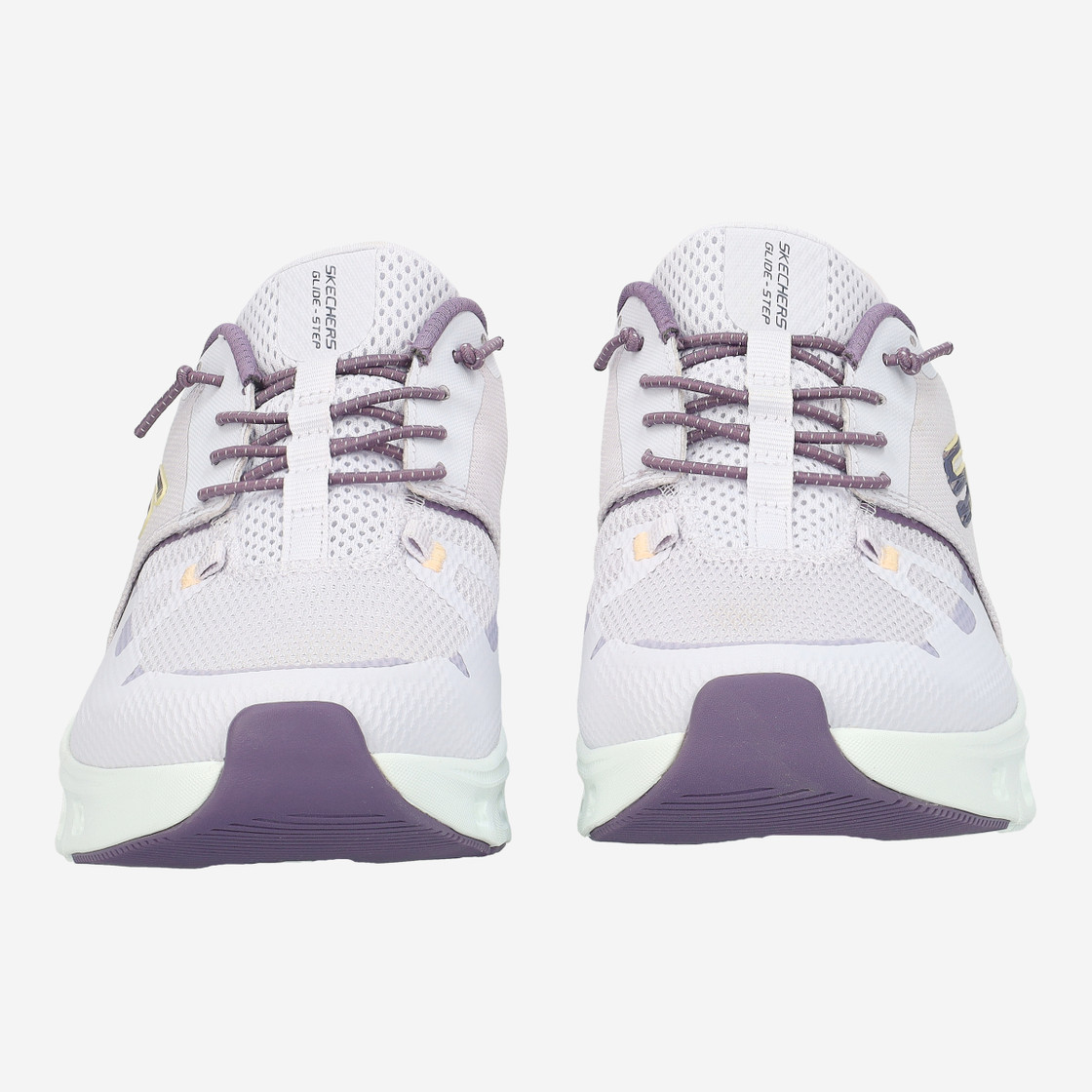 Skechers GLIDE STEP - Weiß /  Lila  - Frontansicht
