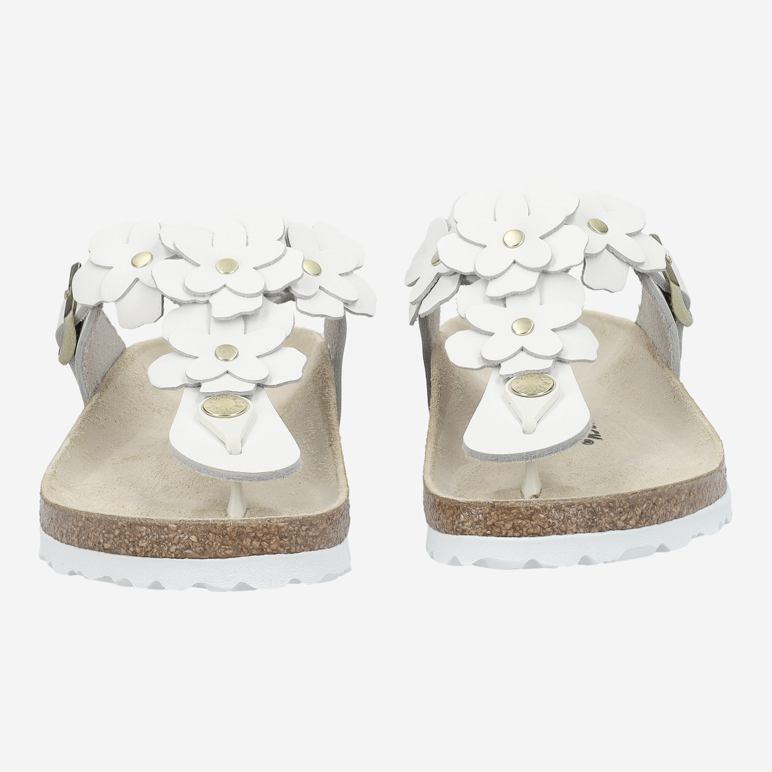 birkenstock GIZEH FLOWER - White (cream) - Front view